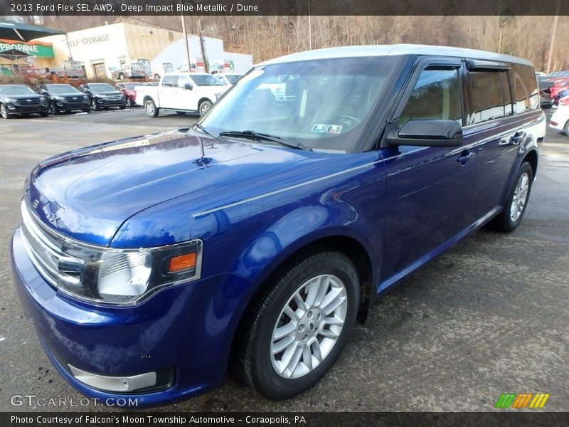 Deep Impact Blue Metallic / Dune 2013 Ford Flex SEL AWD