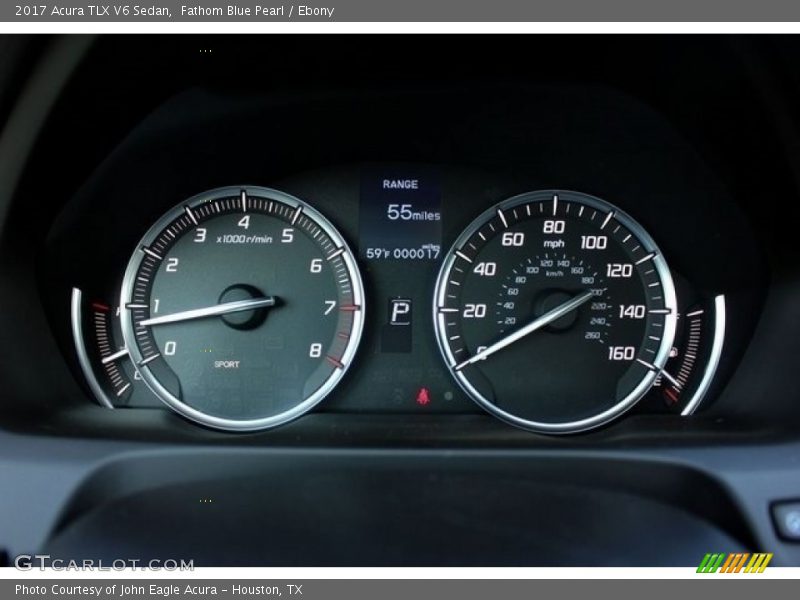 Fathom Blue Pearl / Ebony 2017 Acura TLX V6 Sedan