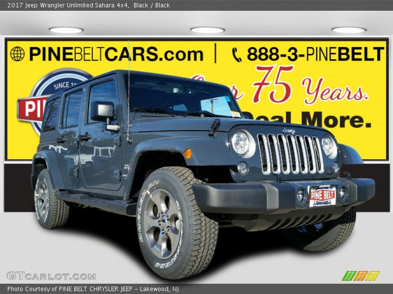 Black / Black 2017 Jeep Wrangler Unlimited Sahara 4x4