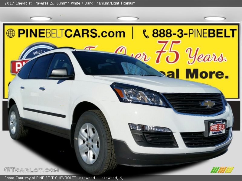 Summit White / Dark Titanium/Light Titanium 2017 Chevrolet Traverse LS