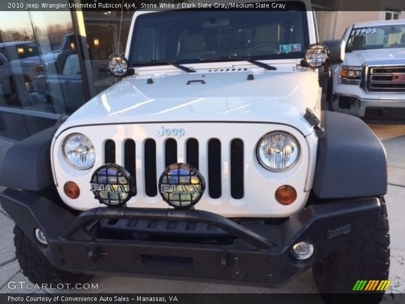 Stone White / Dark Slate Gray/Medium Slate Gray 2010 Jeep Wrangler Unlimited Rubicon 4x4