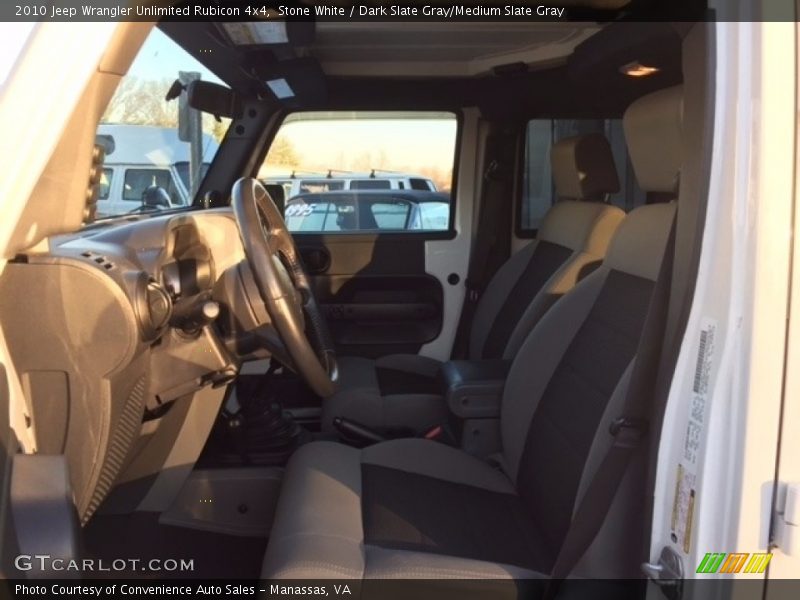 Stone White / Dark Slate Gray/Medium Slate Gray 2010 Jeep Wrangler Unlimited Rubicon 4x4