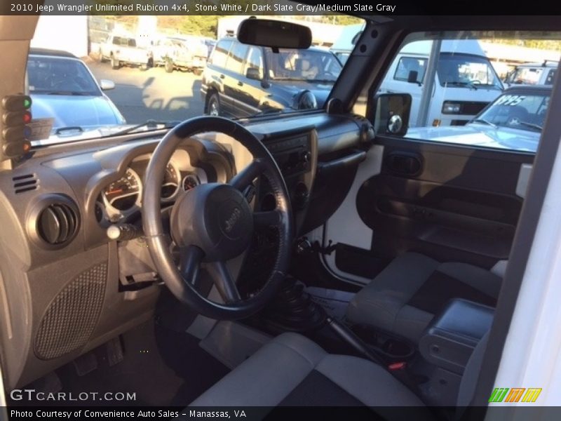 Stone White / Dark Slate Gray/Medium Slate Gray 2010 Jeep Wrangler Unlimited Rubicon 4x4