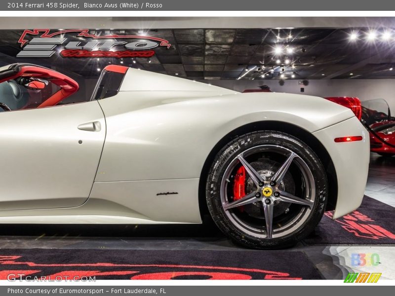 Bianco Avus (White) / Rosso 2014 Ferrari 458 Spider