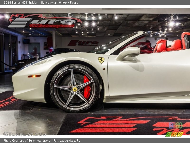 Bianco Avus (White) / Rosso 2014 Ferrari 458 Spider
