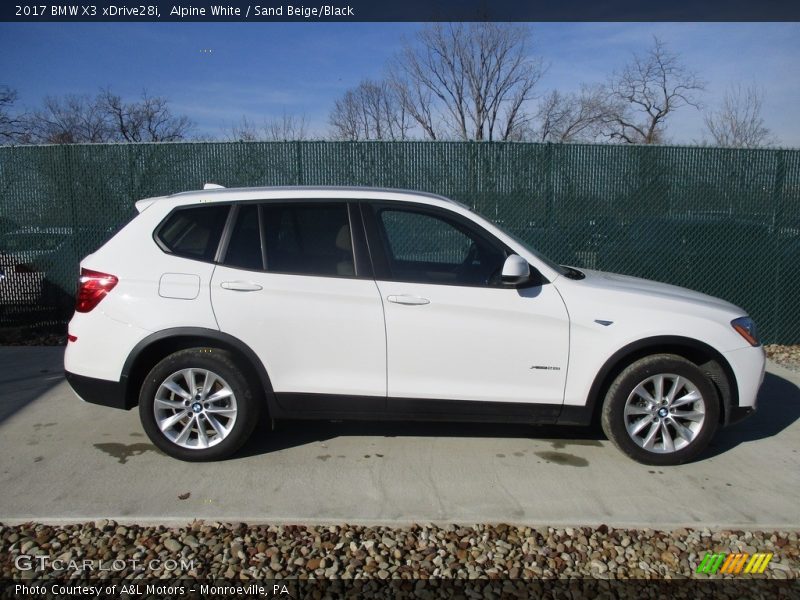 Alpine White / Sand Beige/Black 2017 BMW X3 xDrive28i