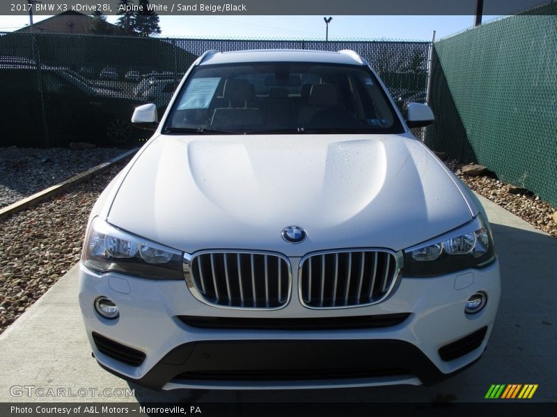 Alpine White / Sand Beige/Black 2017 BMW X3 xDrive28i