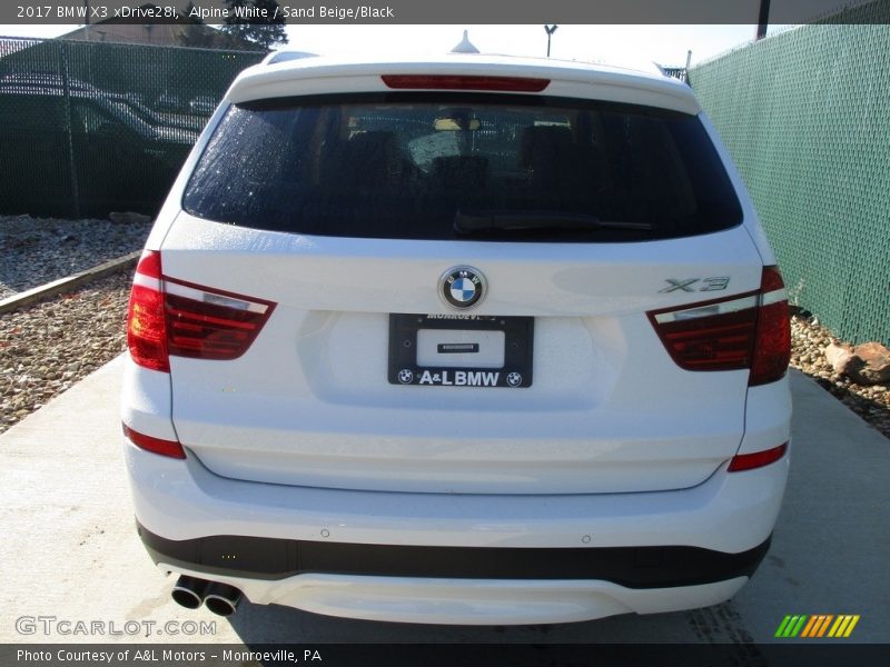 Alpine White / Sand Beige/Black 2017 BMW X3 xDrive28i