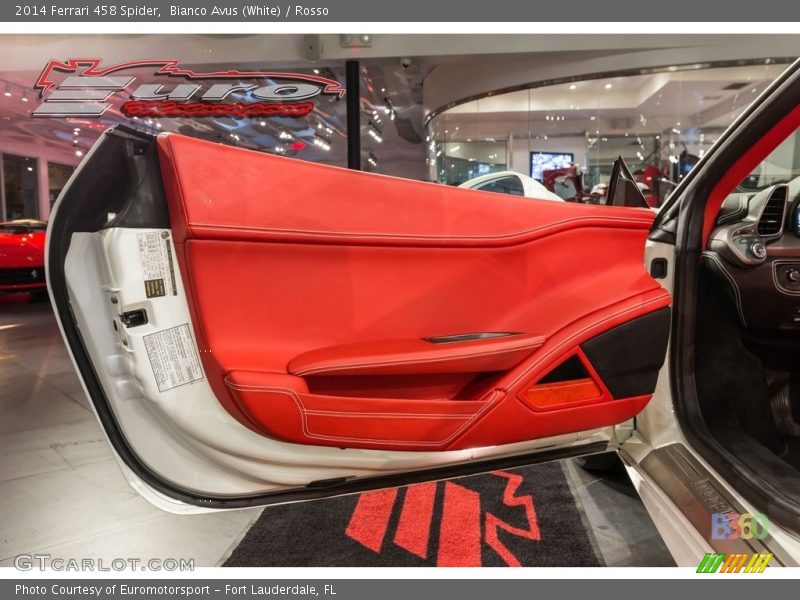 Bianco Avus (White) / Rosso 2014 Ferrari 458 Spider