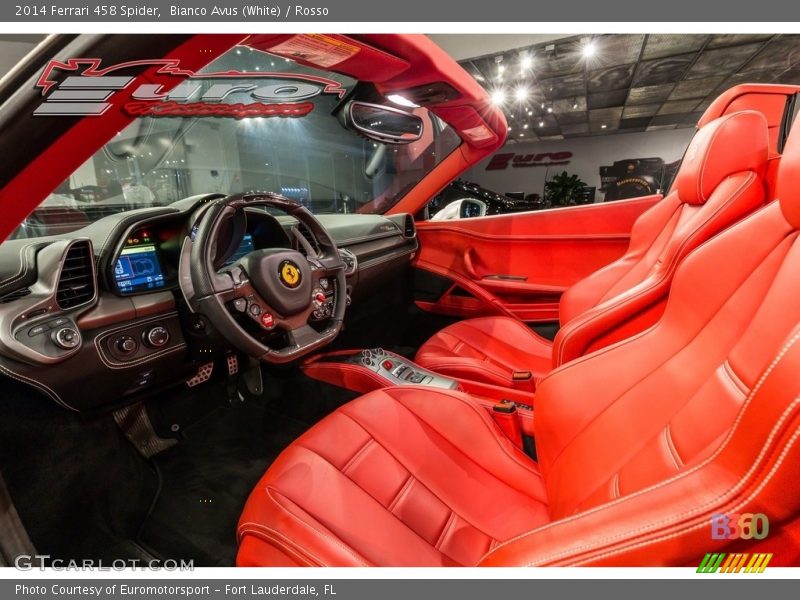 Bianco Avus (White) / Rosso 2014 Ferrari 458 Spider
