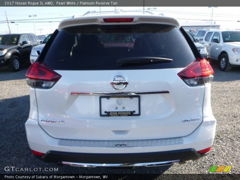 Pearl White / Platinum Reserve Tan 2017 Nissan Rogue SL AWD