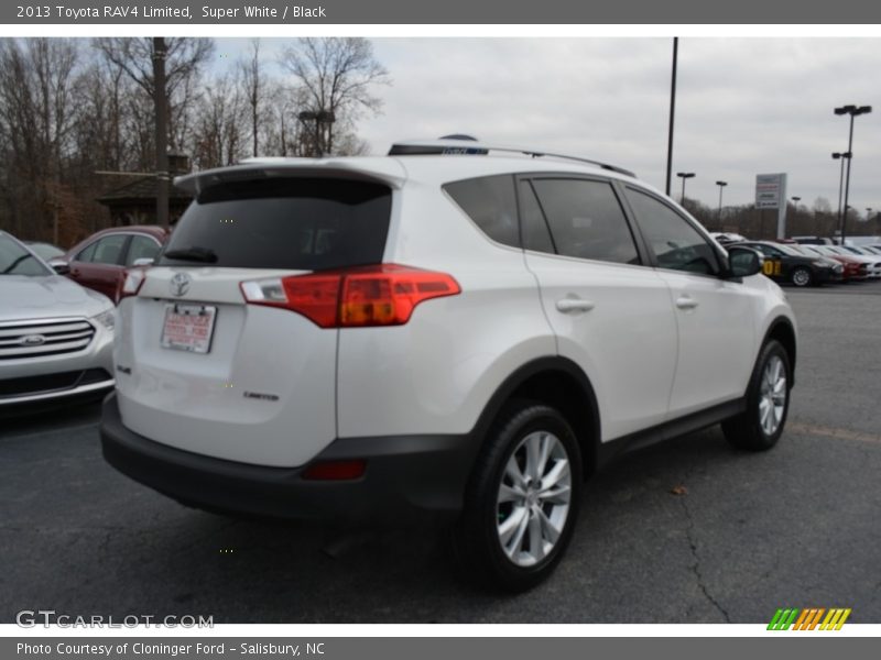 Super White / Black 2013 Toyota RAV4 Limited