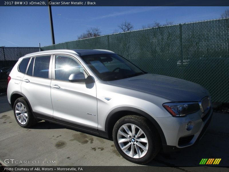 Glacier Silver Metallic / Black 2017 BMW X3 xDrive28i