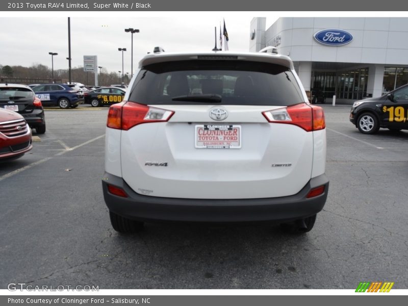 Super White / Black 2013 Toyota RAV4 Limited