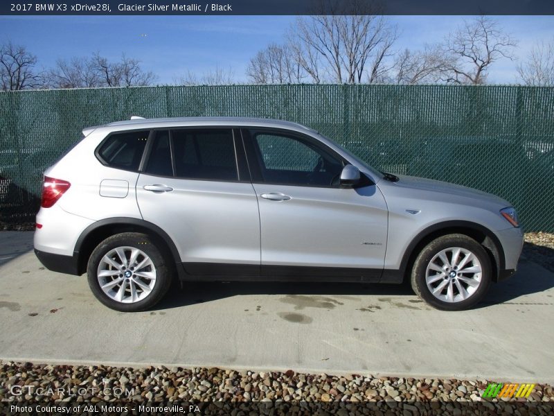 Glacier Silver Metallic / Black 2017 BMW X3 xDrive28i