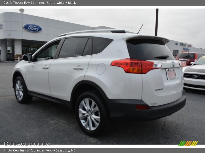 Super White / Black 2013 Toyota RAV4 Limited