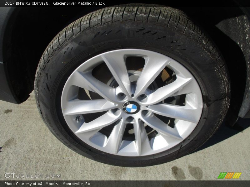 Glacier Silver Metallic / Black 2017 BMW X3 xDrive28i