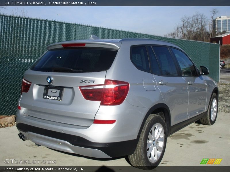 Glacier Silver Metallic / Black 2017 BMW X3 xDrive28i