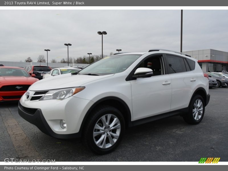 Super White / Black 2013 Toyota RAV4 Limited