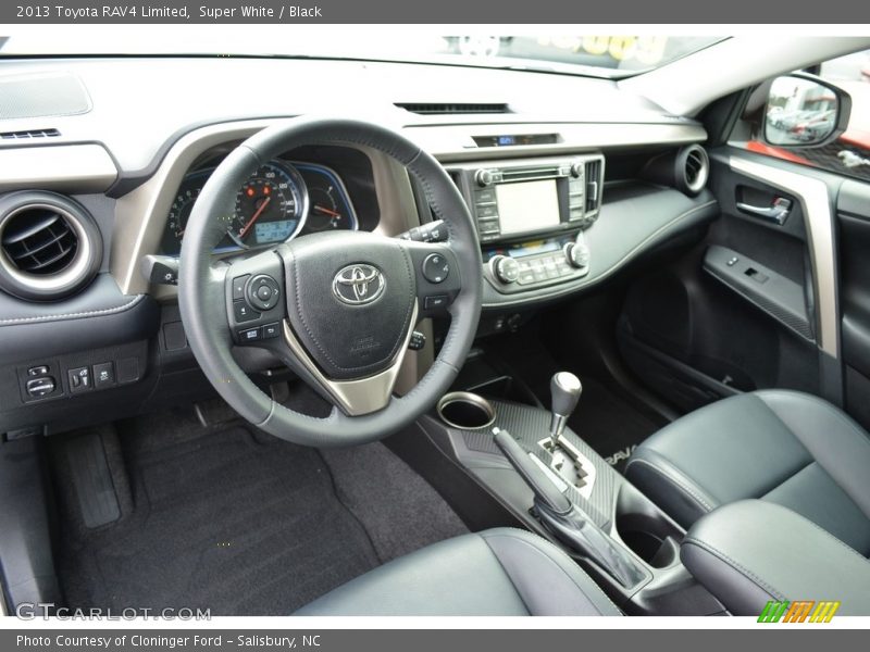 Super White / Black 2013 Toyota RAV4 Limited