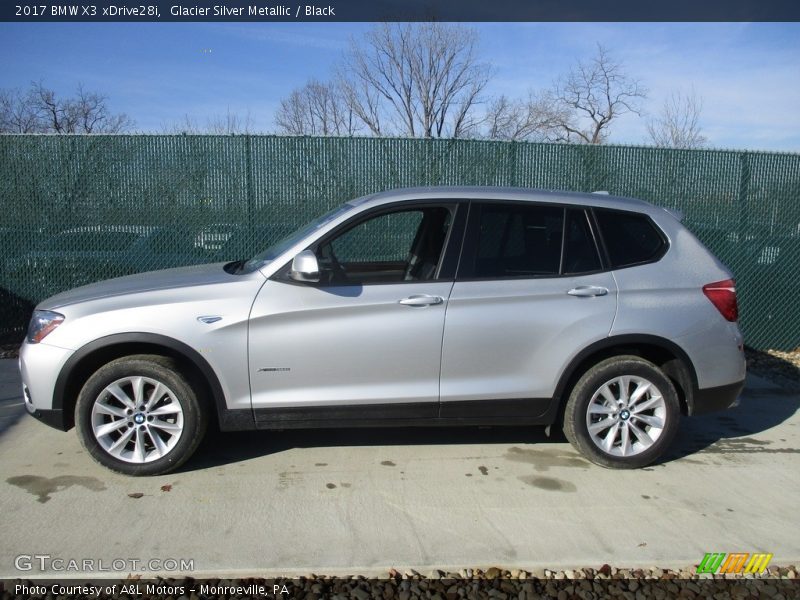 Glacier Silver Metallic / Black 2017 BMW X3 xDrive28i