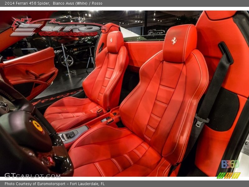 Bianco Avus (White) / Rosso 2014 Ferrari 458 Spider