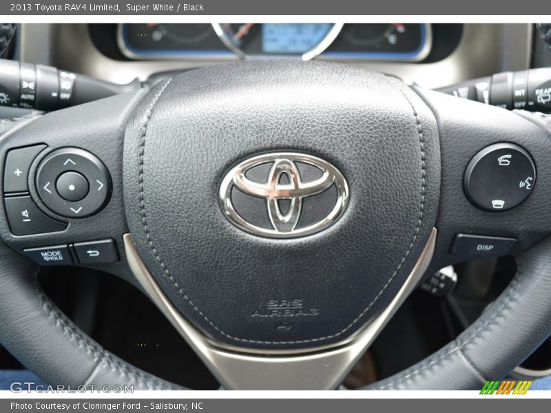 Super White / Black 2013 Toyota RAV4 Limited