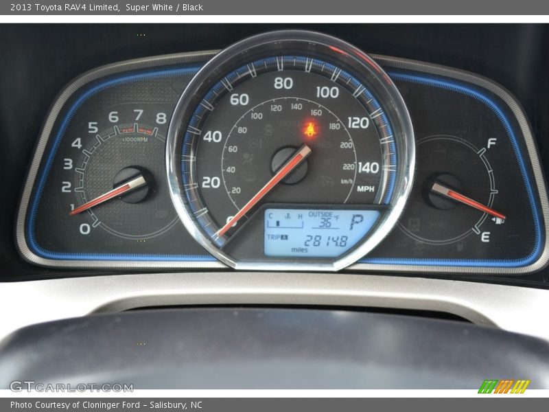 Super White / Black 2013 Toyota RAV4 Limited