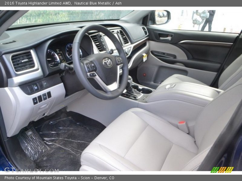 Nautical Blue Metallic / Ash 2016 Toyota Highlander Limited AWD