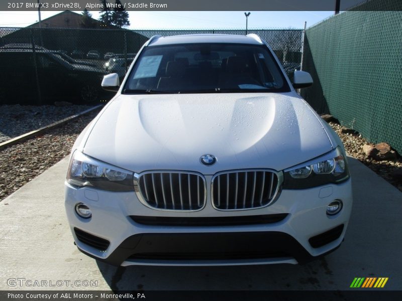 Alpine White / Saddle Brown 2017 BMW X3 xDrive28i