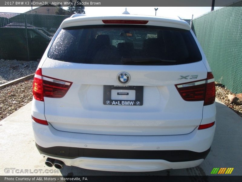 Alpine White / Saddle Brown 2017 BMW X3 xDrive28i