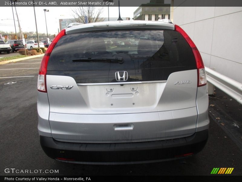 Alabaster Silver Metallic / Gray 2014 Honda CR-V EX-L AWD