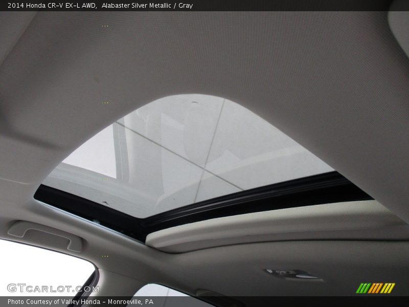 Alabaster Silver Metallic / Gray 2014 Honda CR-V EX-L AWD