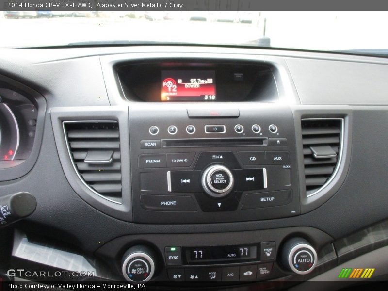 Alabaster Silver Metallic / Gray 2014 Honda CR-V EX-L AWD