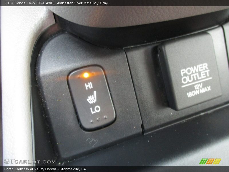 Alabaster Silver Metallic / Gray 2014 Honda CR-V EX-L AWD