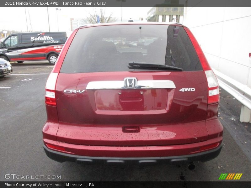 Tango Red Pearl / Gray 2011 Honda CR-V EX-L 4WD