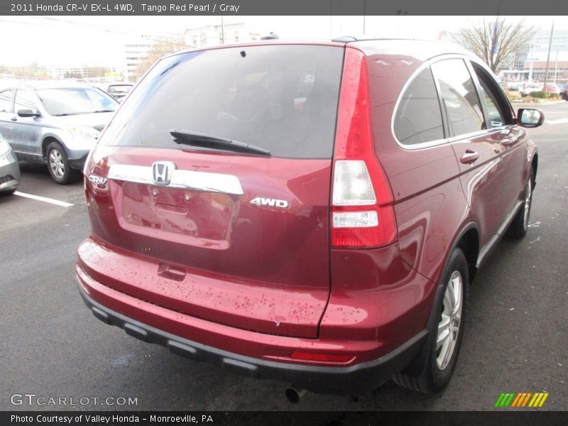 Tango Red Pearl / Gray 2011 Honda CR-V EX-L 4WD