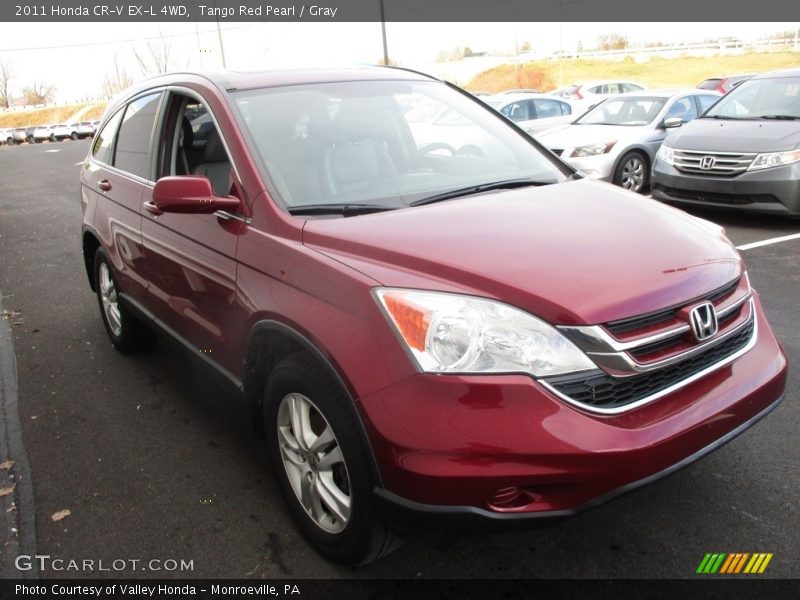 Tango Red Pearl / Gray 2011 Honda CR-V EX-L 4WD