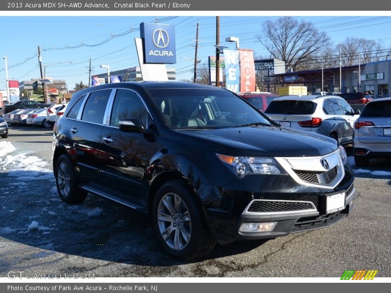Crystal Black Pearl / Ebony 2013 Acura MDX SH-AWD Advance