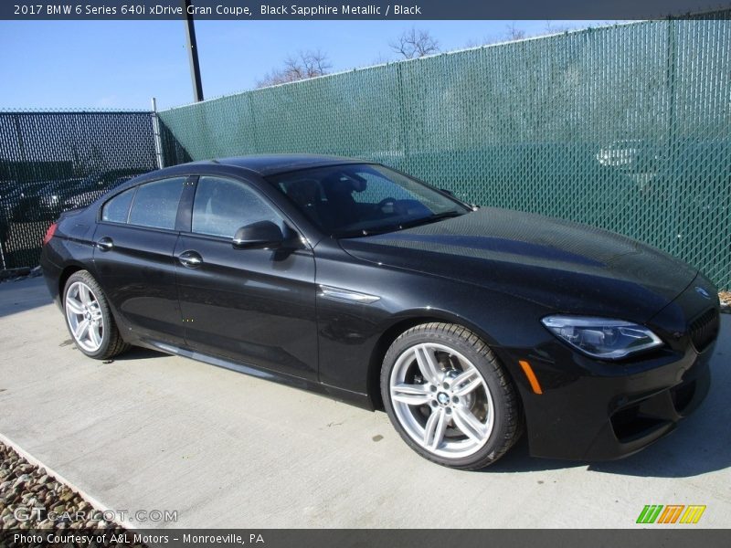Black Sapphire Metallic / Black 2017 BMW 6 Series 640i xDrive Gran Coupe