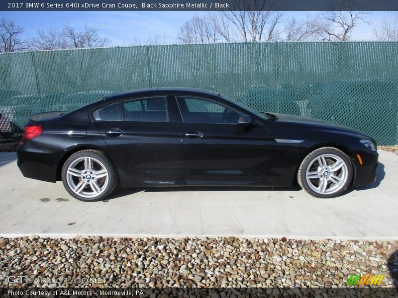 Black Sapphire Metallic / Black 2017 BMW 6 Series 640i xDrive Gran Coupe