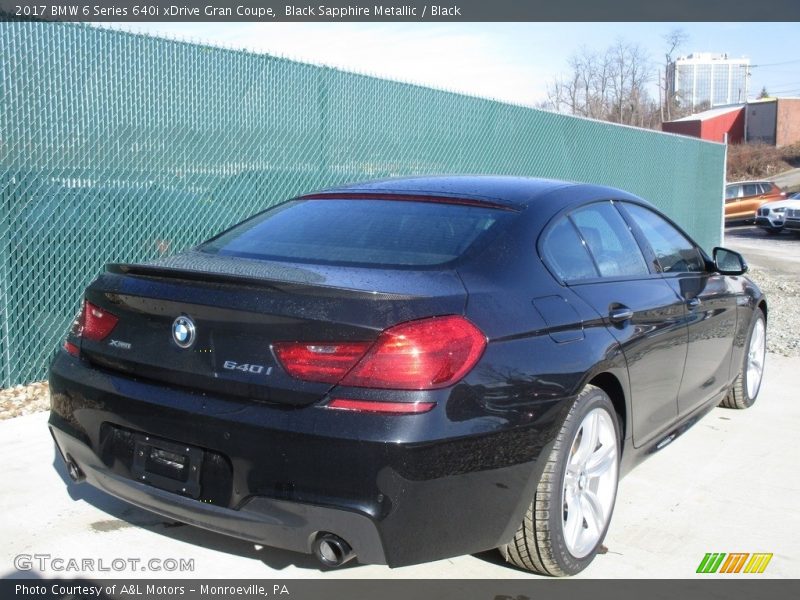 Black Sapphire Metallic / Black 2017 BMW 6 Series 640i xDrive Gran Coupe