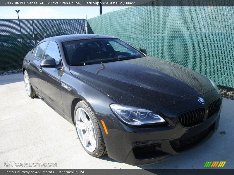 Black Sapphire Metallic / Black 2017 BMW 6 Series 640i xDrive Gran Coupe