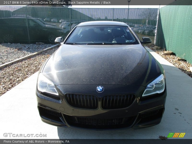 Black Sapphire Metallic / Black 2017 BMW 6 Series 640i xDrive Gran Coupe