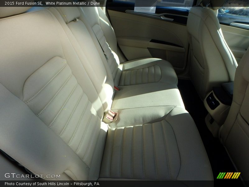 White Platinum Metallic / Dune 2015 Ford Fusion SE