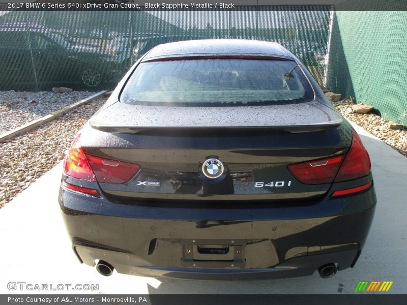 Black Sapphire Metallic / Black 2017 BMW 6 Series 640i xDrive Gran Coupe