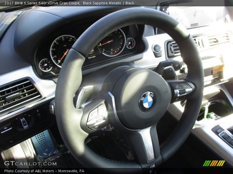 Black Sapphire Metallic / Black 2017 BMW 6 Series 640i xDrive Gran Coupe