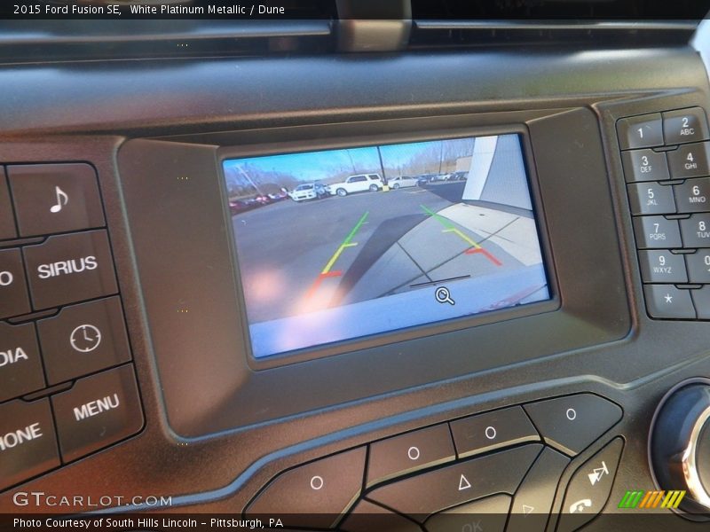 White Platinum Metallic / Dune 2015 Ford Fusion SE