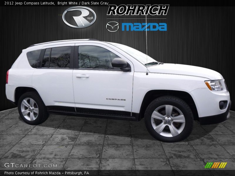 Bright White / Dark Slate Gray 2012 Jeep Compass Latitude