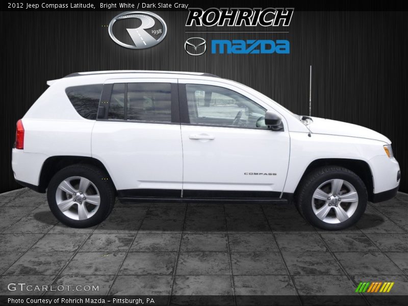 Bright White / Dark Slate Gray 2012 Jeep Compass Latitude